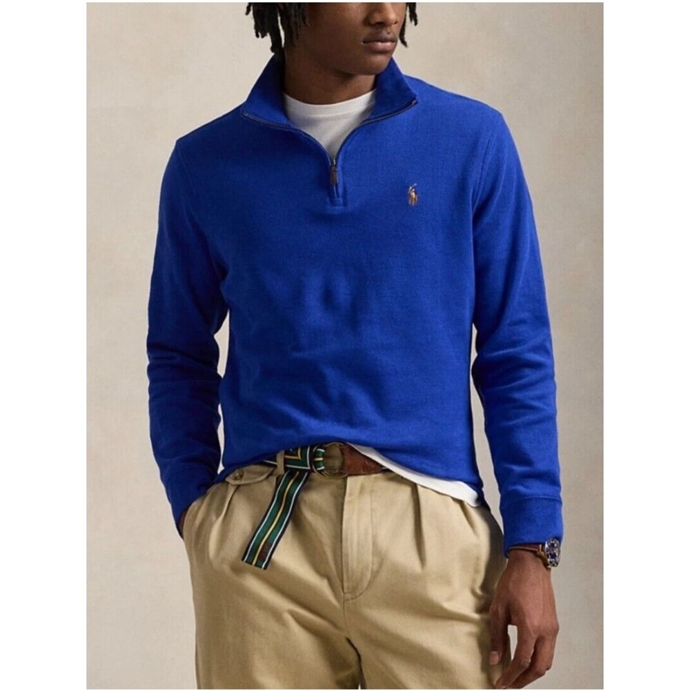 POLO Ralph Lauren Men's Estate Rib Sapphire Star Quarter Zip Pullover Size XXL